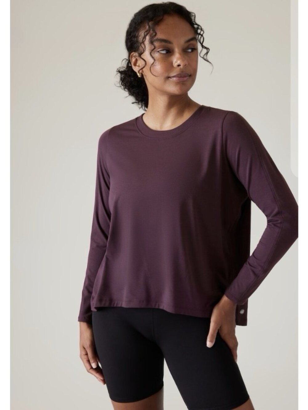 athleta with ease top In Spice Burgundy S Athleisure Yoga Workout ￼